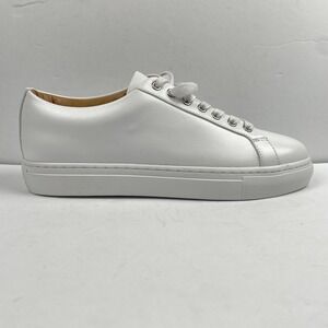Thursday Everyday Sneaker Shoe White Leather Preppy Office Casual - Women Size 8